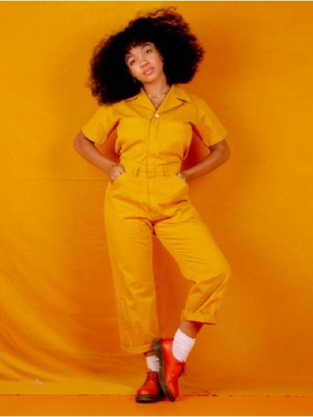 Big Bud Press yellow jumpsuit medium size